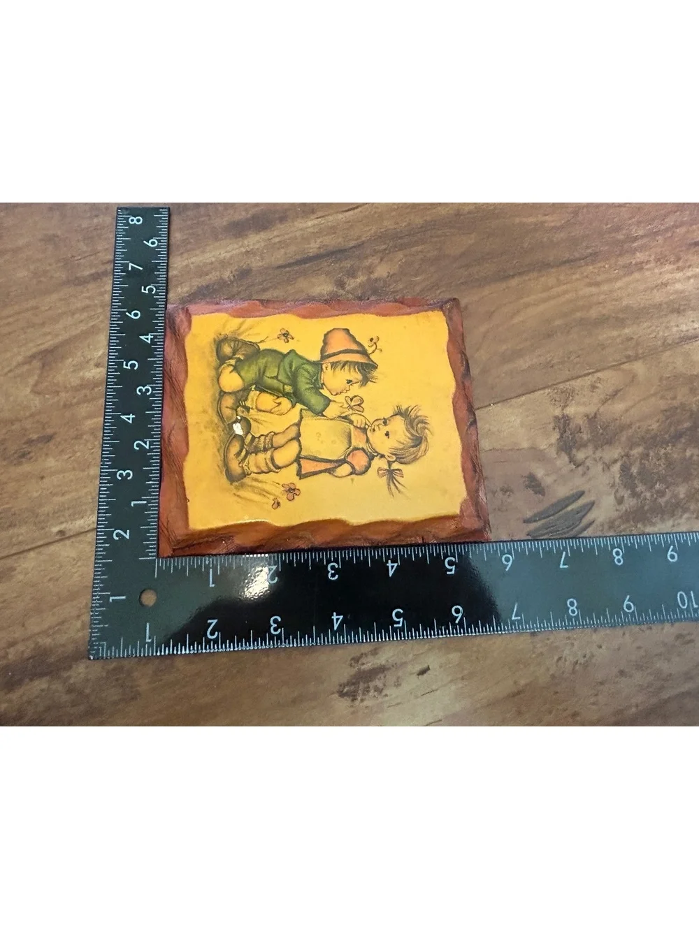 Vintage Evans Wood Plaques with Children Illustrations - Set of 2